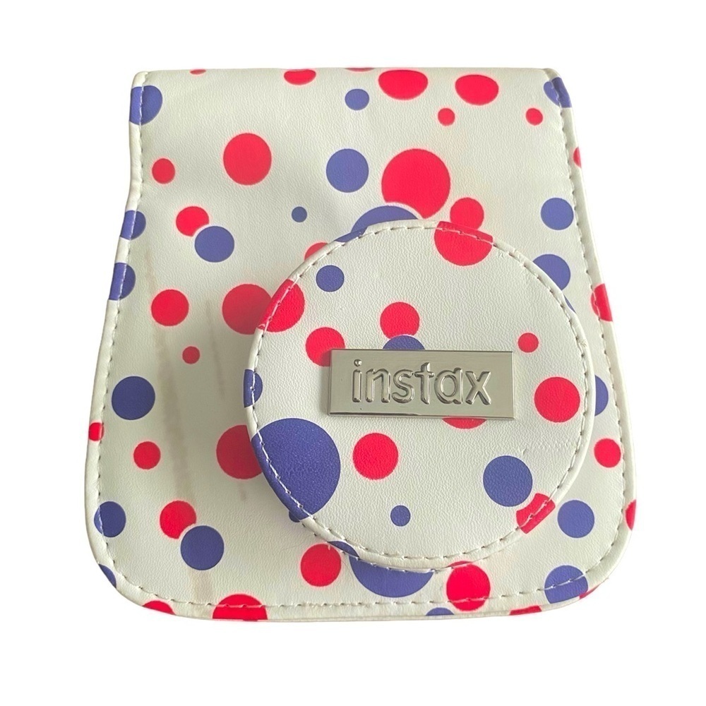 Instax Mini 8 Camera Case White Polka Dot